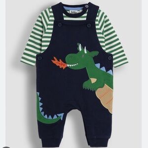 JOJO - Dragon 2-Piece Applique Dunagreee & Top Set